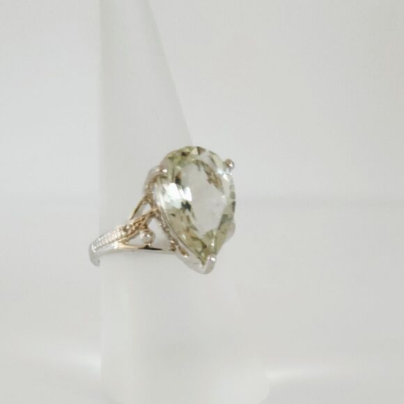 Green Amethyst Pear 4.9 Carats Size 8 - Picture 5 of 12